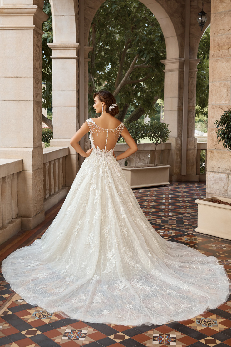 Dramatic Wedding Gown with Hand Beading Avianna
