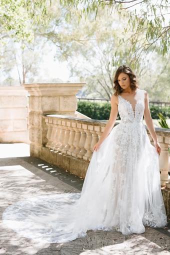Boho-Inspired Wedding Gown with Cotton Lace Finley